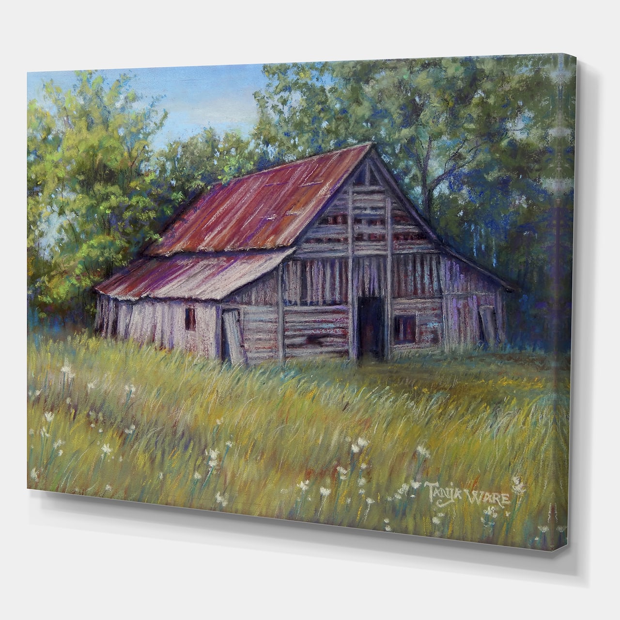 Designart - Faded Beauty - Farmhouse Canvas Artwork